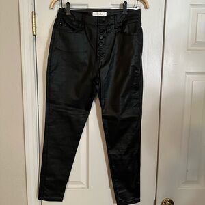 KanCan Midnight Black Faux Leather Pants